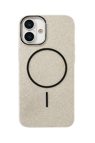 Vissona iPhone 16 Plus Kılıf – MagSafe Uyumlu – Simli Lüks Silikon Telefon Kı...