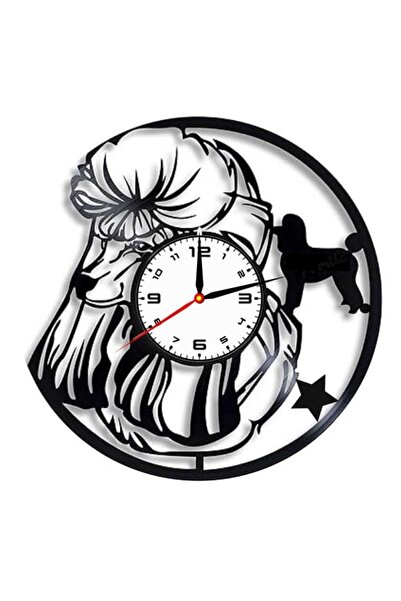 OEM Διακοσμητικό Ρολόι Τοίχου 'Κανίς', Χειροποίητο από Δίσκο Βινυλίου