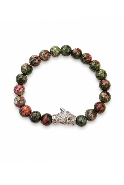 Chavin Elastic Unakit Stone Tiger Men's Bracelet Ey51