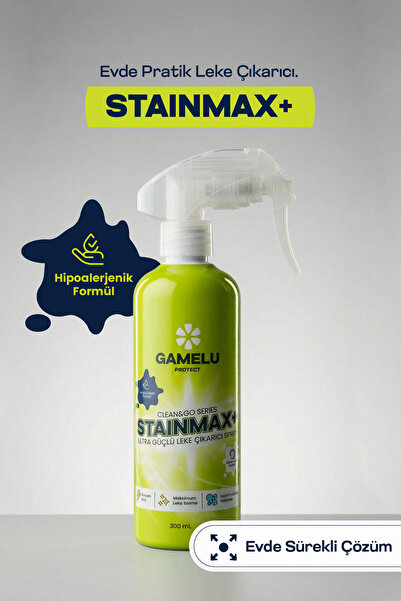 GAMELU PROTECT StainMax+ Leke Çıkarıcı Sprey, 300 ML Ekonomik Boy , Yağ Lekes...