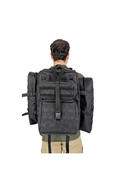 KORDAK MolleX4 Μαύρη Πολυλειτουργική Τσάντα Molle Tactical (50+30 Lt)