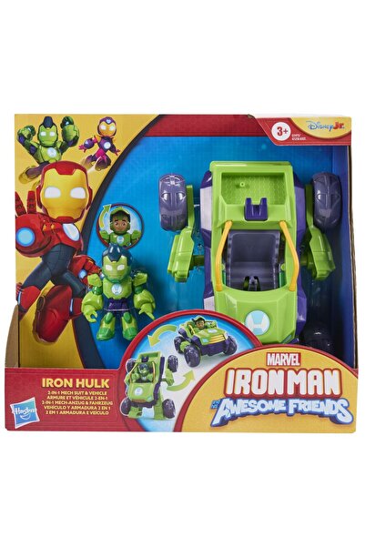 Hasbro MARVEL IRON MAN SI PRIETENII SAI UIMITORI SET VEHICUL 2 IN 1 SI FIGURI...