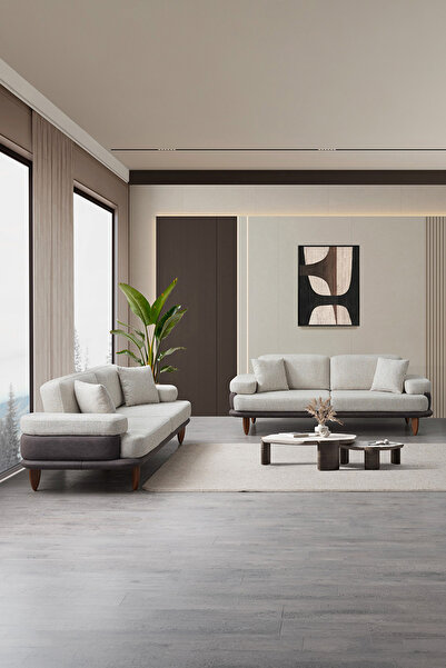 İYENA HOME LİVİNG Aldos 3+3 Modern Sırt Mekanizmalı Yataklı Koltuk Takımı