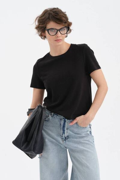 tw3 Γυναικείο κοντομάνικο μπλουζάκι με λαιμόκοψη ποδηλάτου, υψηλής ποιότητας,...