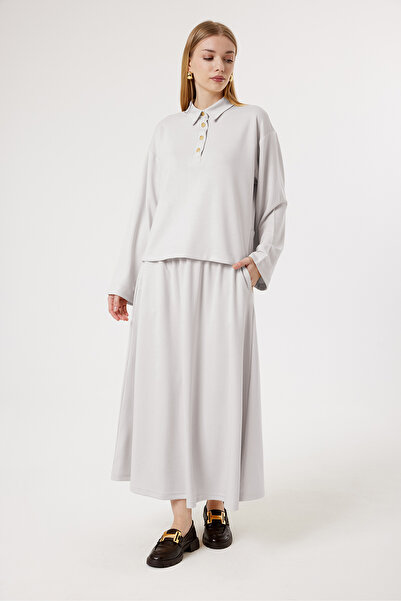 Suede Style 6405 - Κομψό, άνετο, πλεκτό, μοντέρνο ύφασμα, φαρδύ γυναικείο σετ...