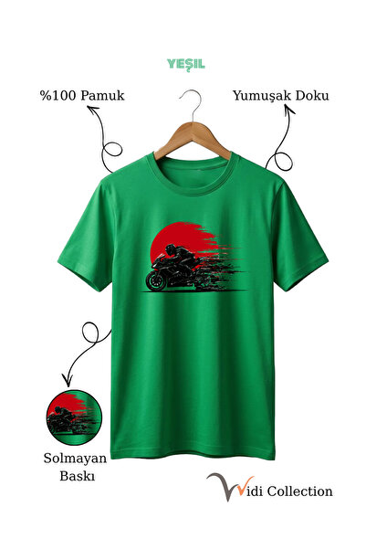 WİDİ Tricou unisex cu croială normală, 100% bumbac, imprimat cu tematică Spee...