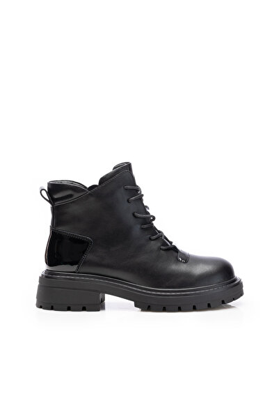 UrbanShoes Ghete damă casual din piele naturală - 4504 Negru Box