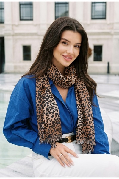 LAGRANZE Γυναικείο σάλι με σχέδιο λεοπάρ και ελαφριά υφή – Κατάλληλο για καθη...