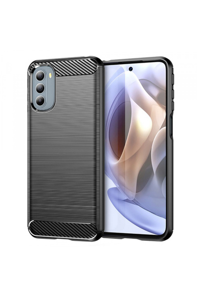 Stef's Cat Θήκη για Motorola Moto G31 / G41, Γάτα του Στεφ, Κάρμπον, Μαύρο