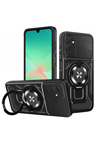 Stef's Cat Case for Samsung Galaxy A26 A266, Stef's Cat, RuggedCam, Black