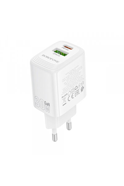 Borofone Incarcator Retea BN29 Fuente, 30W, 3A, 1 x USB-A - 1 x USB-C, Alb