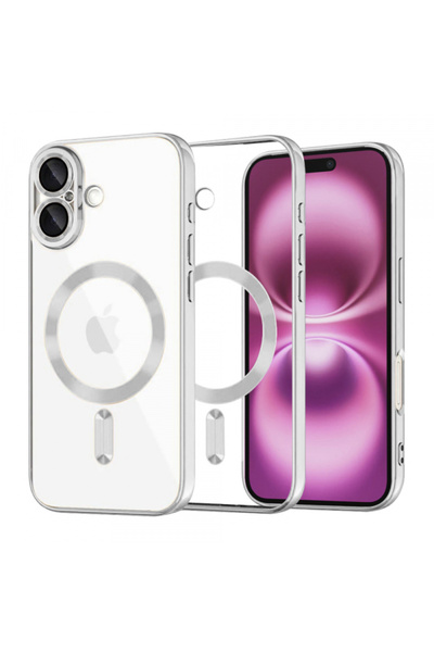 Techsuit Θήκη MagSafe για Apple iPhone 16 Plus, Techsuit, Luxury Crystal, Ασημί