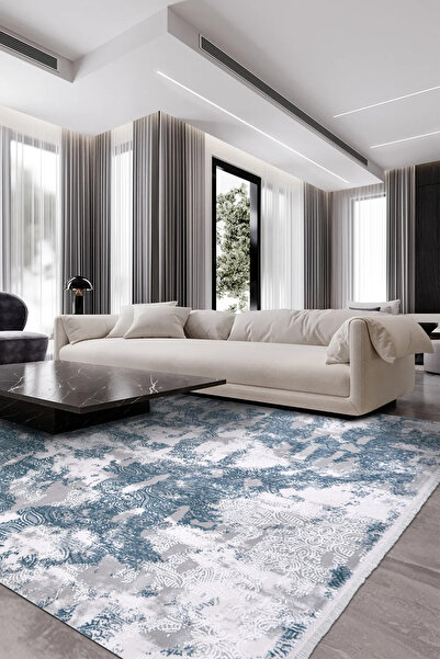 Anatolia HALI ROOM-Mavi/Gri/Beyaz - Özel Ölçü-Salon,Oturma Odası ve Koridor H...