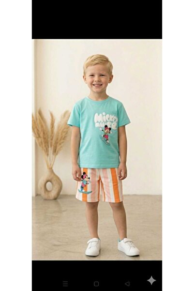 Mickey Mause kahraman baskılı unisex takım