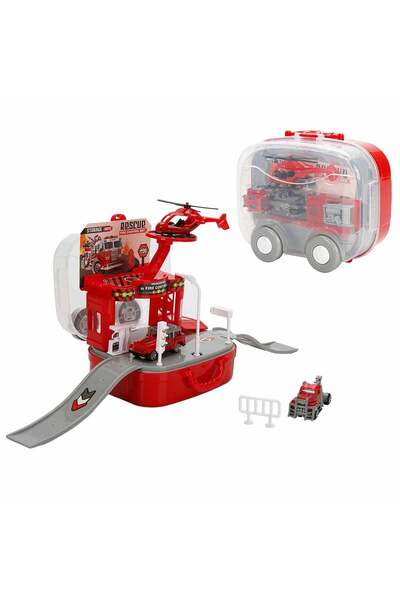 Maxx Wheels Set de joaca cu vehicule, Maxx Wheels, Car Park, Rescue Fire Control