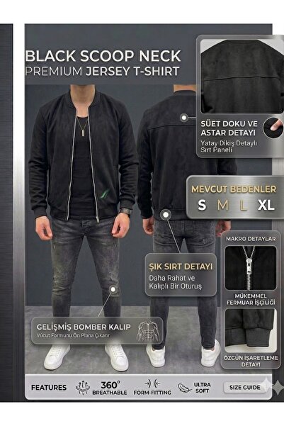Ars Magic Box ARS KEMİK RENGİ SÜET DOKULU MUSCLE FIT BOMBER CEKET - NEFES ALA...
