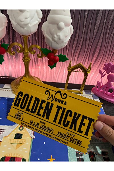 3dvibeswithmerve Willy Wonka Golden Ticket 18x10