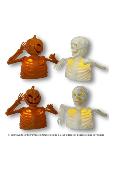E-ANAMAG Κερί LED, μισός σκελετός, κρανίο, κολοκύθα, διακόσμηση Χάλογουιν, Πο...