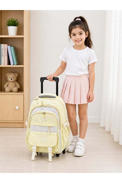 Generic Kids Trolley School Backpack with Wheels