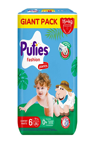 Pufies Scutece Chilotel Μόδα & Φύση Γιγάντια Συσκευασία, μέγεθος 6, 15+ κιλά,...