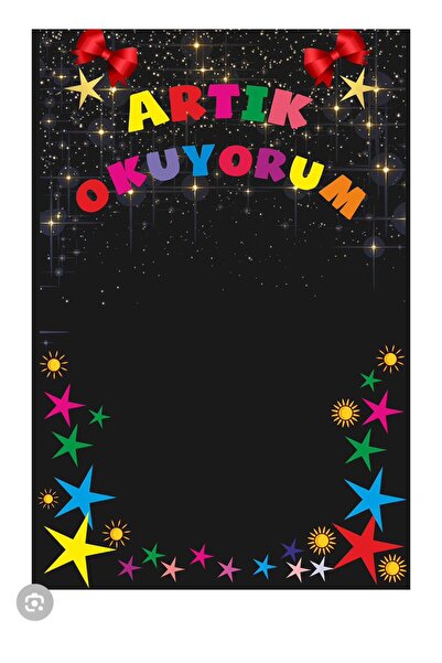 PROMISEBACKDROP2 Artık Okuyorum, Okuma Bayramı Okul Etkinlik Kumaş Fon 150x200