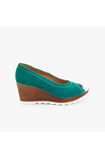 UrbanShoes Pantofi dama casual cu platforma din piele naturala- 531-1 Verde V...