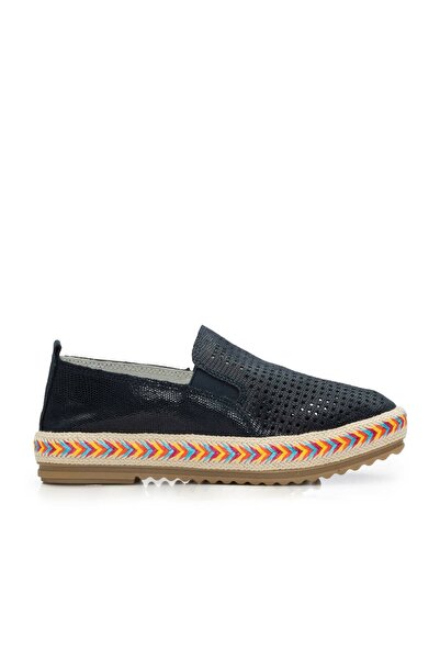 UrbanShoes Pantofi casual dama perforati din piele naturala - 1965 Blue Box