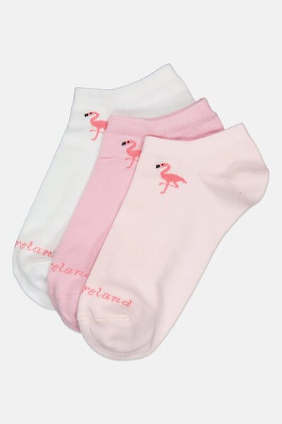 Kathy Ireland Women 3 Pair Brand Logo Long Socks, Multicolor