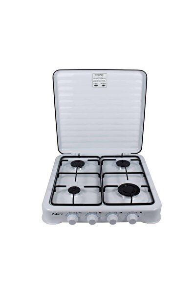 Floria Aragaz cu 4 arzătoare, alimentare cu butelie de gaz, culoare albă, com...