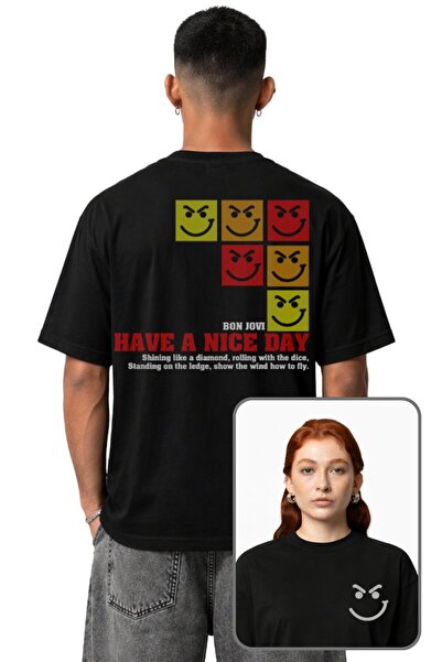 Fuddy Moda Μπλουζάκι Unisex Bon Jovi με στάμπα στην πλάτη  "Have A Nice Day "...