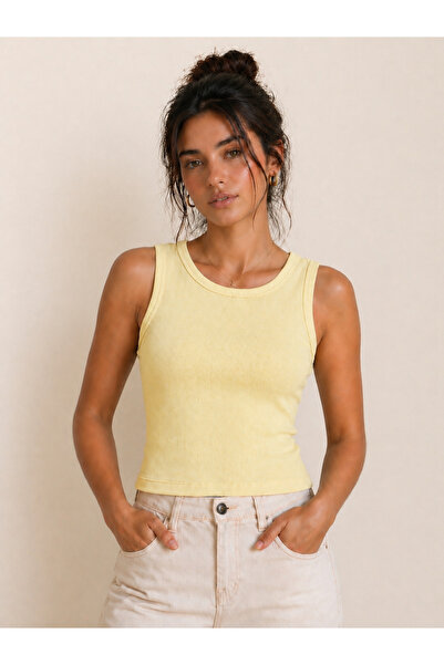 MORINNTI Crop Atlet – Fitilli Kaşkorse Basic Şık Kadın Atlet