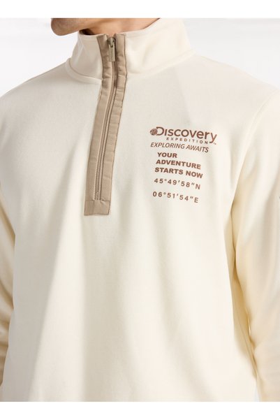 Discovery Expedition Hanorac Ecru pentru bărbați, cu imprimeu, model D5WM-SWT...