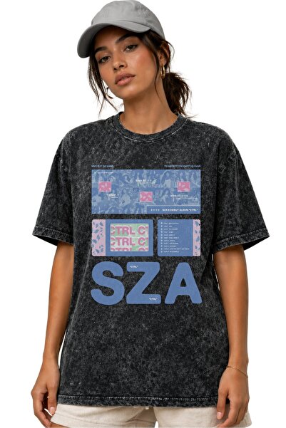 SEVBANO Tricou SZA Rapper Singer, imprimat pe față, unisex, supradimensionat,...