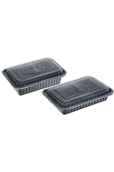 Hotpack Multi-purpose food container from with black base, 38 oz capacity wit...