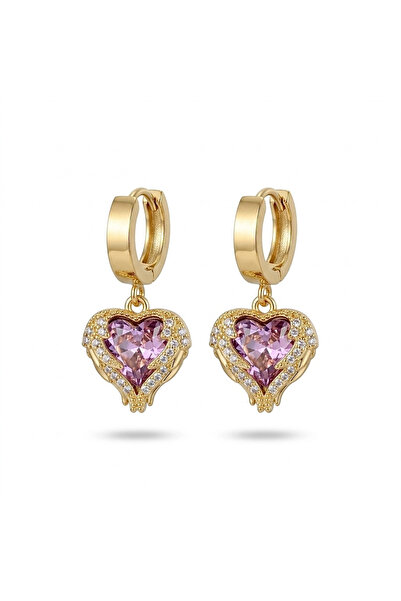 h&b design jewel Steel Gold Lilac Wing Earrings