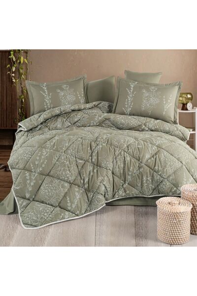 ALVERA COLLECTION طقم لحاف رانفورس مزدوج فينيا V1 أخضر