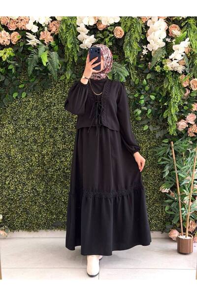 Moda Fatma Linda Krep Elbise