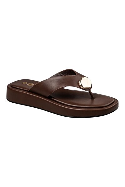Envie Shoes Γυναικείες Παντόφλες FLATFORM THONG SANDALS E32-23020-28 Καφέ