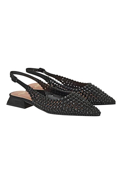 Exe Shoes Γυναικεία Παπούτσια SLINGBACK HILLLARY-141 700-141 Μαύρο Στράς W470...