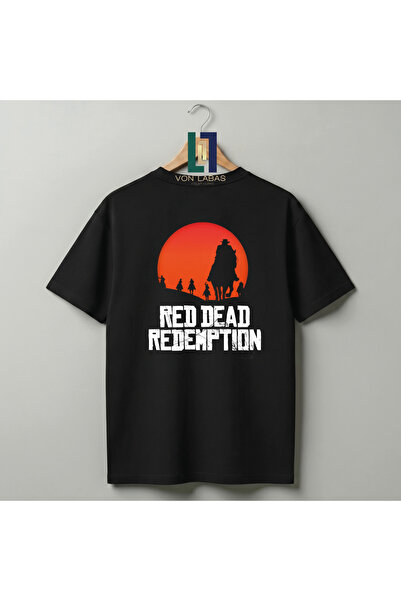 Grafftee Clothing Tricou unisex din bumbac premium, cu design Red Dead Redemp...