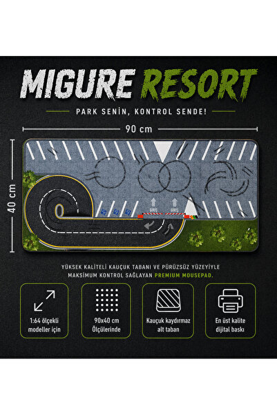 Migure Dioramapad 90x40cm Gaming Mousepad XL Premium Diorama (Çantalı)