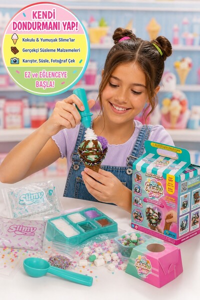 TOYFEST مجموعة سلايم سليمي جيلاتريا كراش سلايم، لعبة الآيس كريم، لعبة تعليمية...