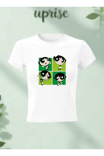 Vordevia Μπλουζάκι Buttercap Powerpuff Girls με στάμπα από βαμβακερό Lycra Bo...