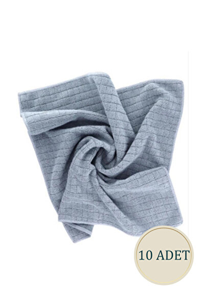 Silver Home 40X40Cm Silvery Gray Cleaning Cloth - 10 Pieces