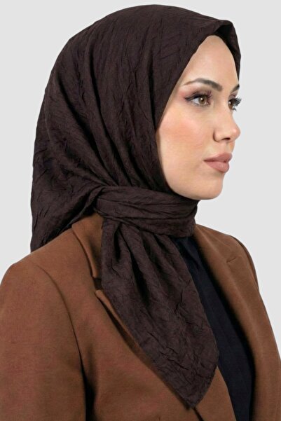 hadiora Women's Bitter Brown Deluxe Bamboo Crush Scarf