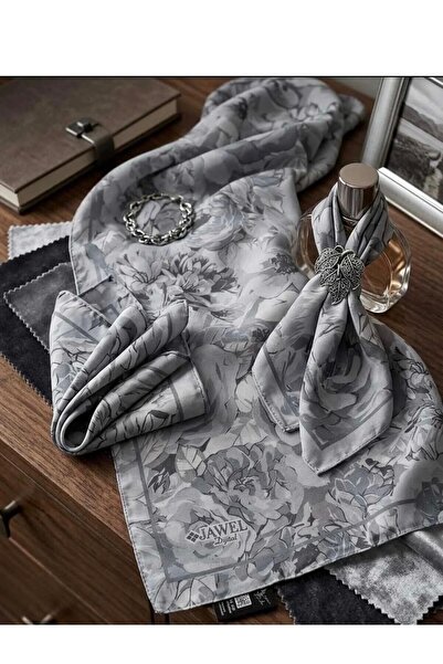 w white stars sports & wear Jawel Floral Motif Cotton Soft Shawl