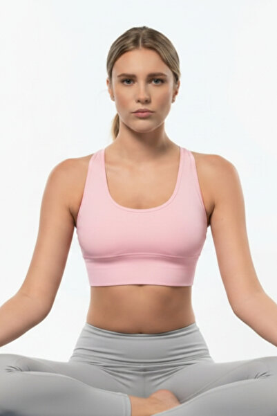 Lioness Activewear Pembe Yüksek Destekli Sırt Detaylı Kaplı Spor Sütyeni