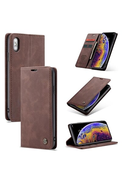 Caseme 013 Retro Θήκη Βιβλίο Coffee (Apple iPhone Xs Max)