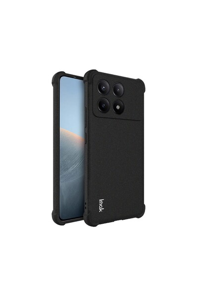 İmak Straight Edge Θήκη Σιλικόνης Black (Xiaomi Poco X6 Pro 5G)