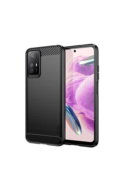 Mofi Brushed Carbon Θήκη Σιλικόνης Black (Xiaomi Redmi Note 12S 4G)